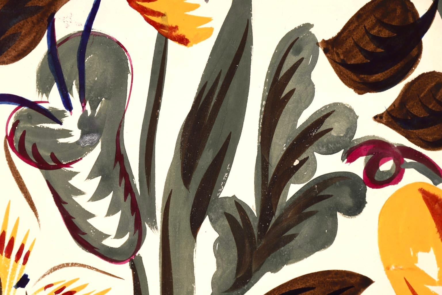 Fleurs - Fleurs botaniques fauves françaises, aquarelle et gouache de Raoul Dufy 4