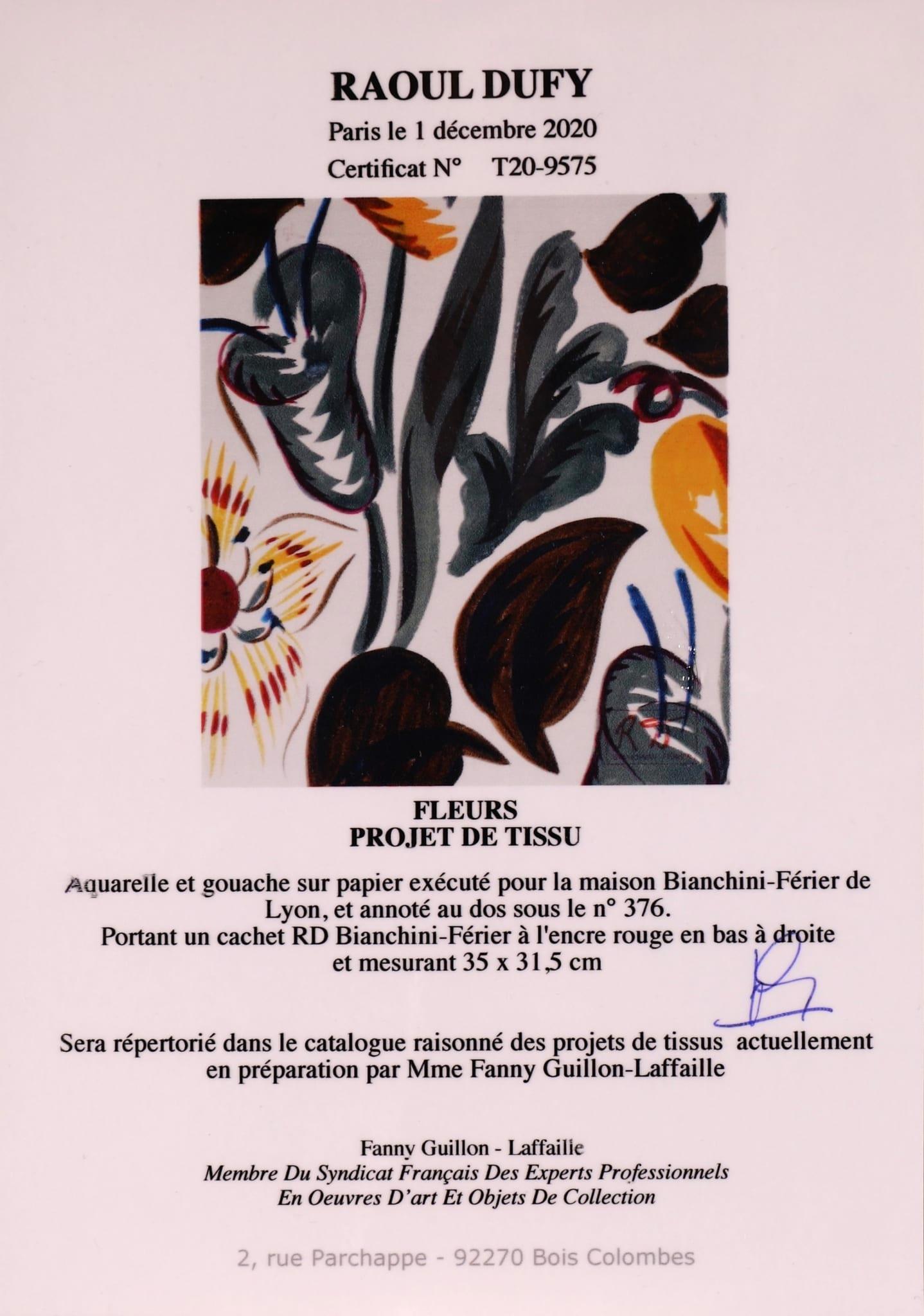 Fleurs - Fleurs botaniques fauves françaises, aquarelle et gouache de Raoul Dufy 6