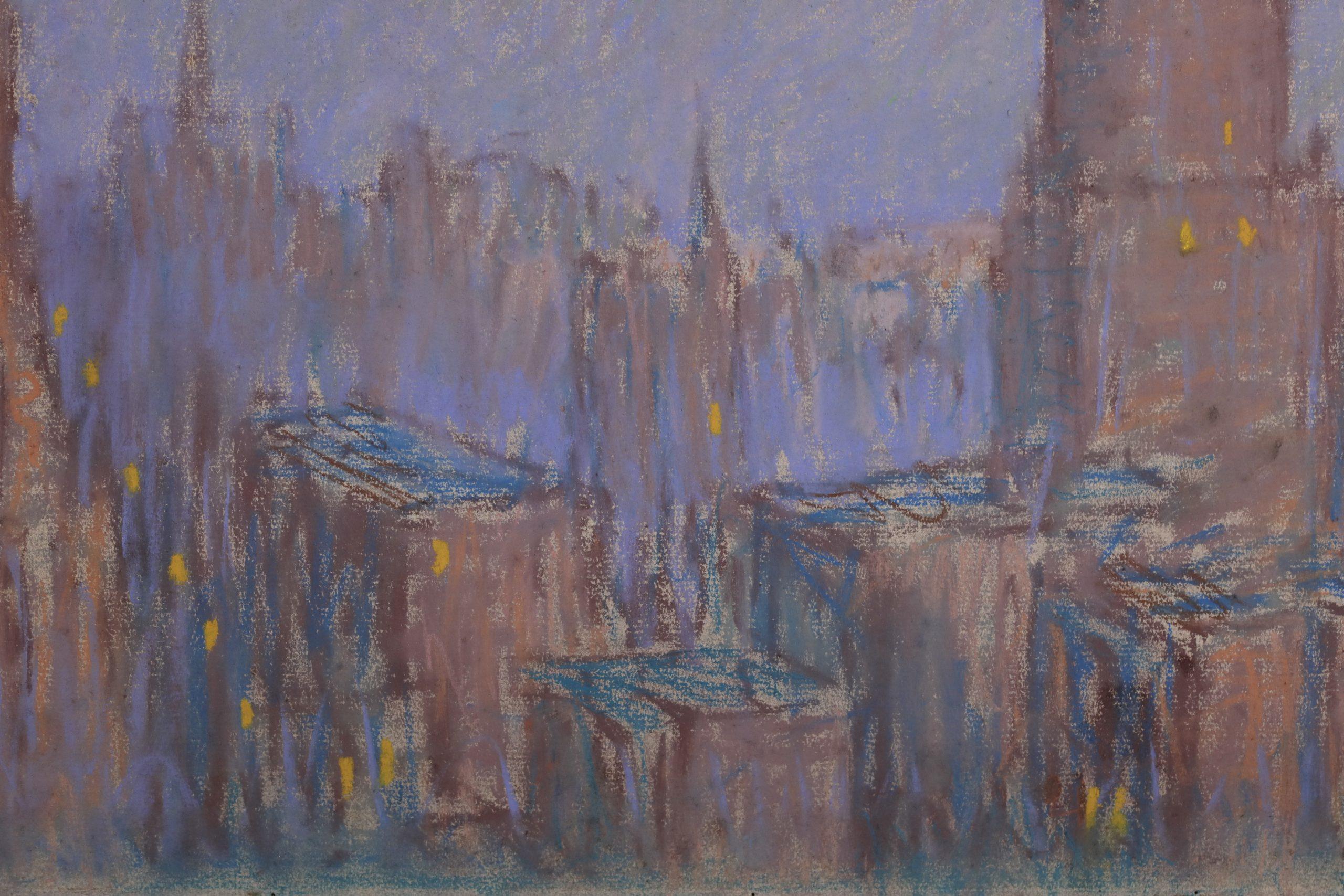 Ritz Tower, New York - Paesaggio impressionista pastello di William Samuel Horton 3