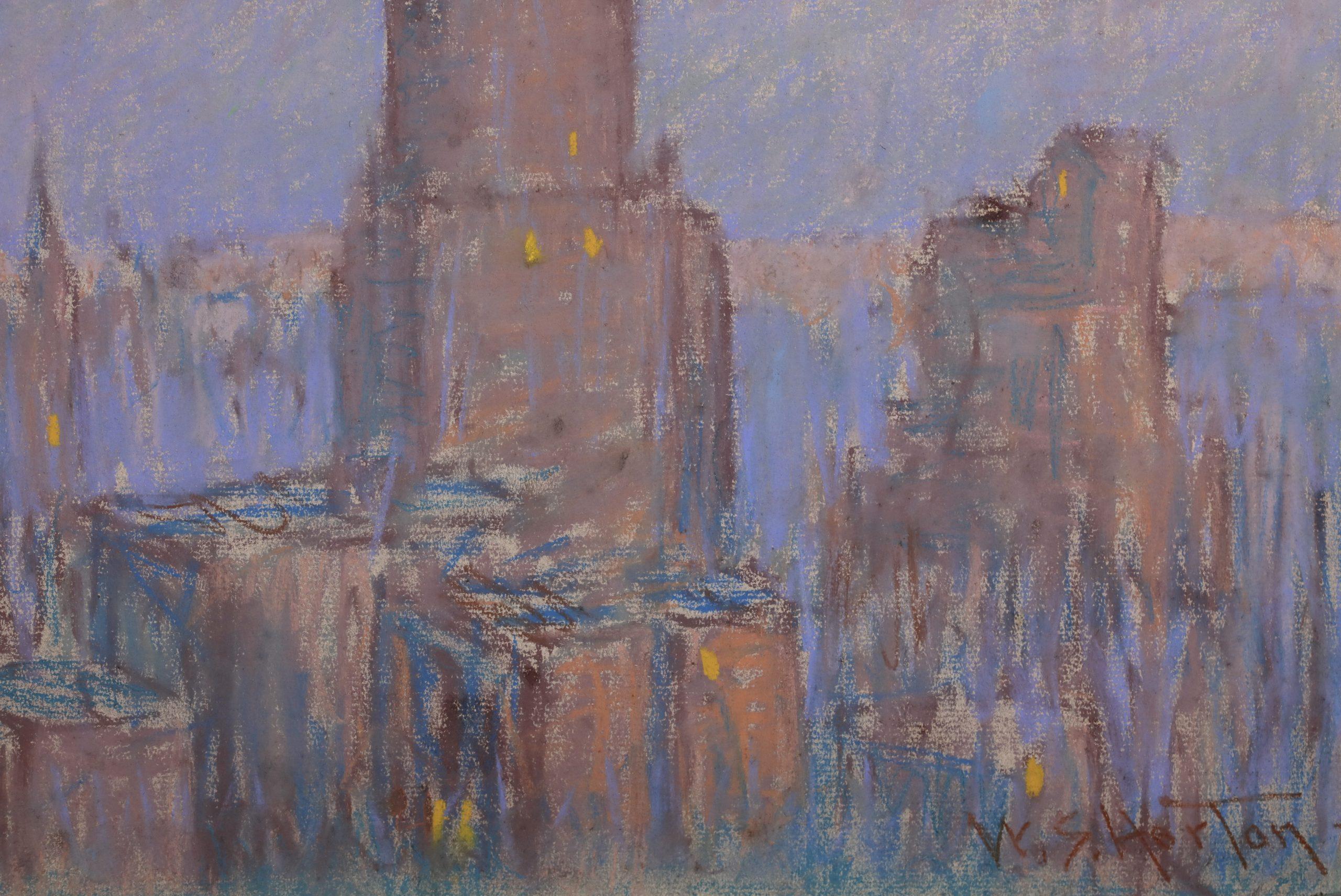 Ritz Tower, New York - Paesaggio impressionista pastello di William Samuel Horton 4