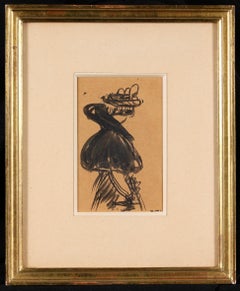 La Femme au col de vierrure - Figurative Tuschestudie von Albert Marquet