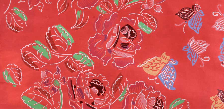 Fleurs et Papillons - Fauvist Flowers Watercolor & Gouache by Raoul Dufy