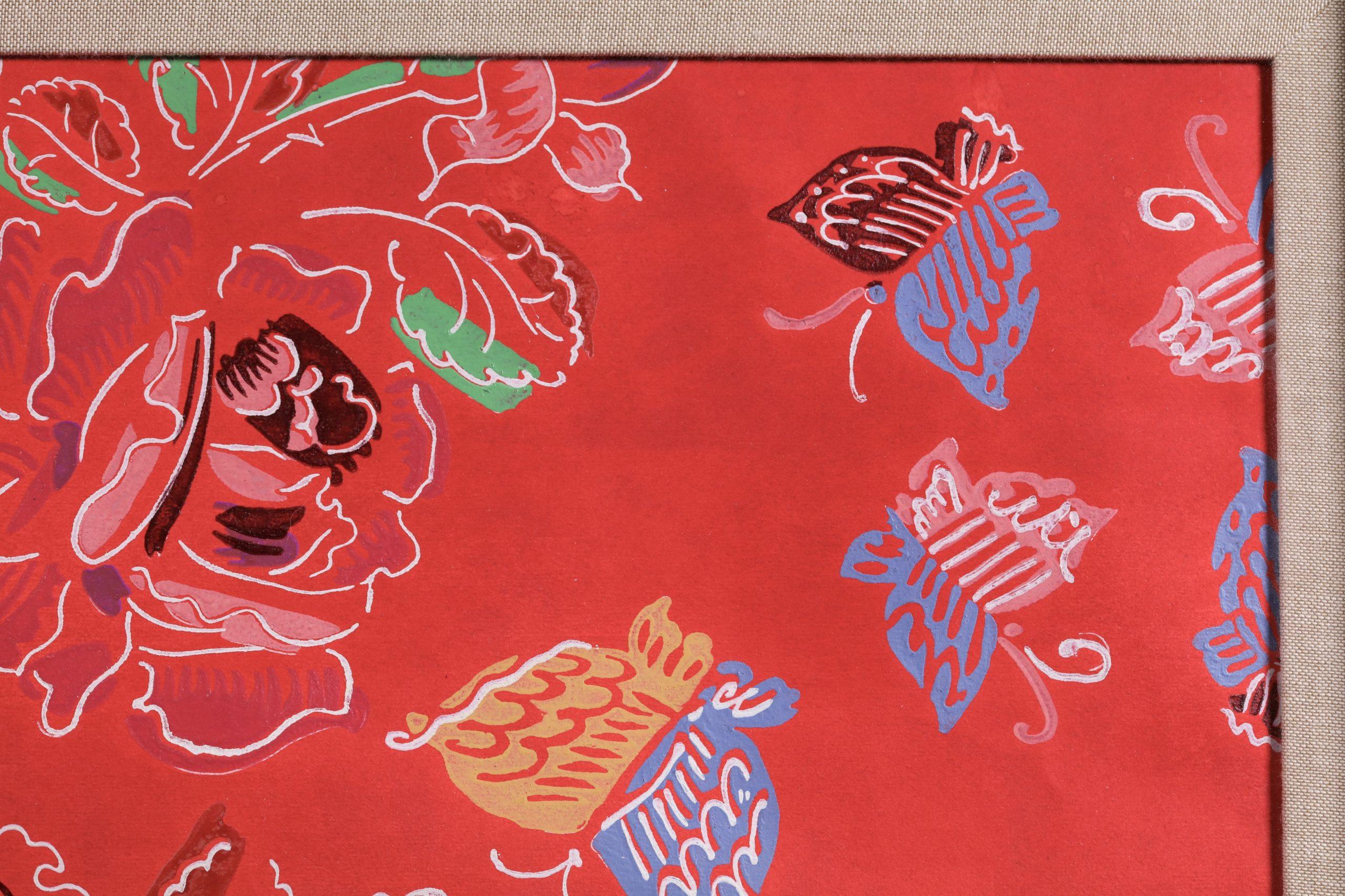 Fleurs et Papillons - Fleurs fauvistes - Aquarelle et gouache de Raoul Dufy en vente 6