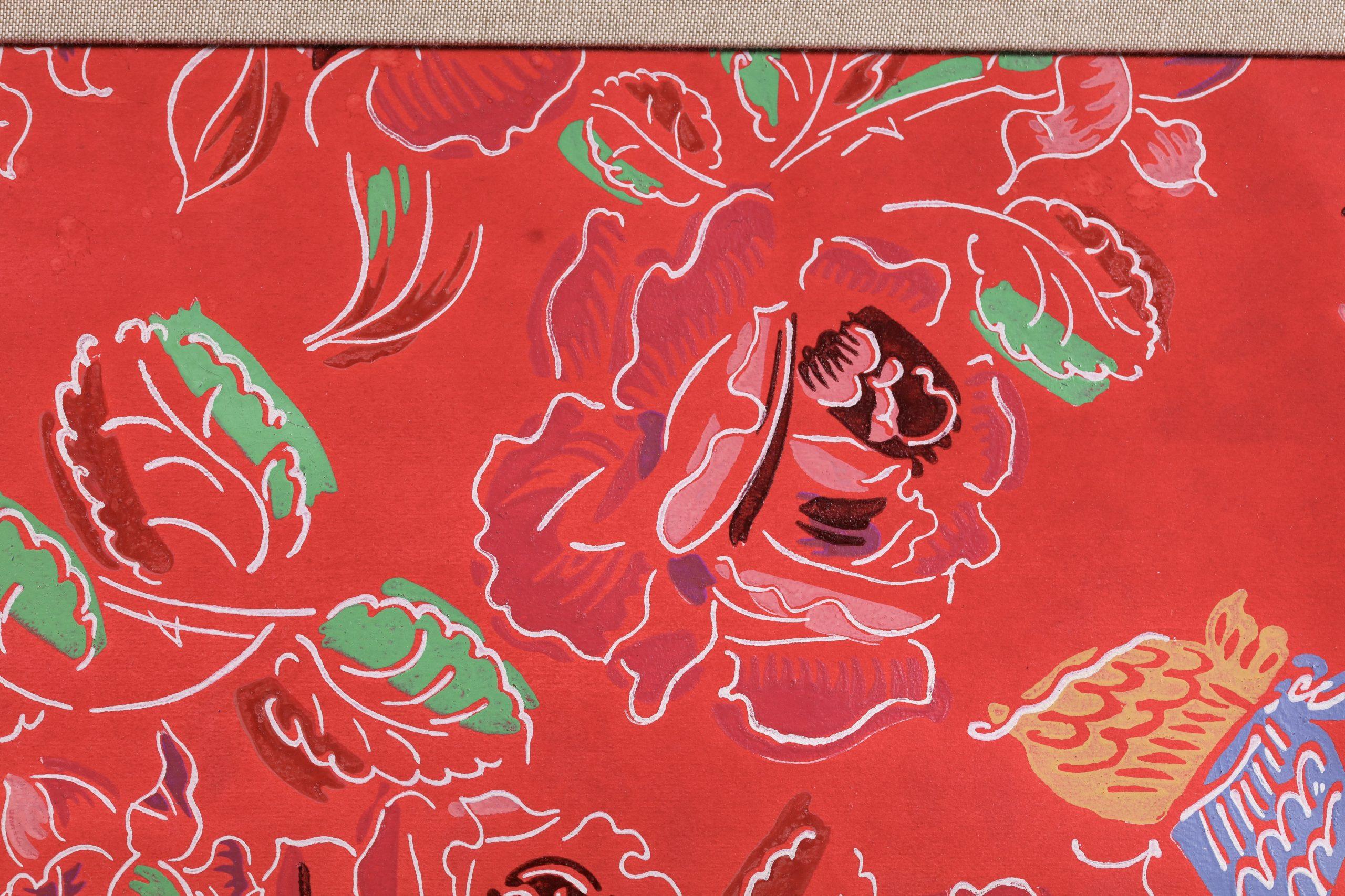 Fleurs et Papillons - Fleurs fauvistes - Aquarelle et gouache de Raoul Dufy en vente 5