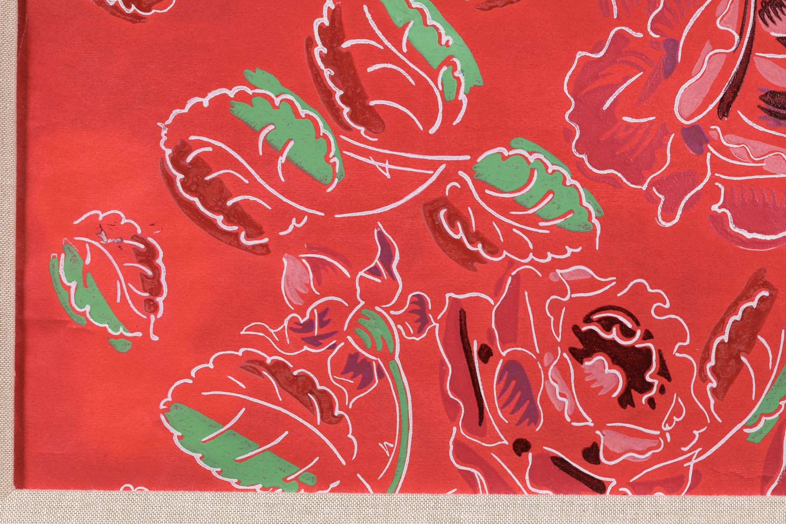Fleurs et Papillons - Fleurs fauvistes - Aquarelle et gouache de Raoul Dufy en vente 3