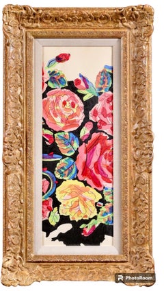 Projet de Tissus - Fleurs fauvistes - Aquarelle et gouache de Raoul Dufy