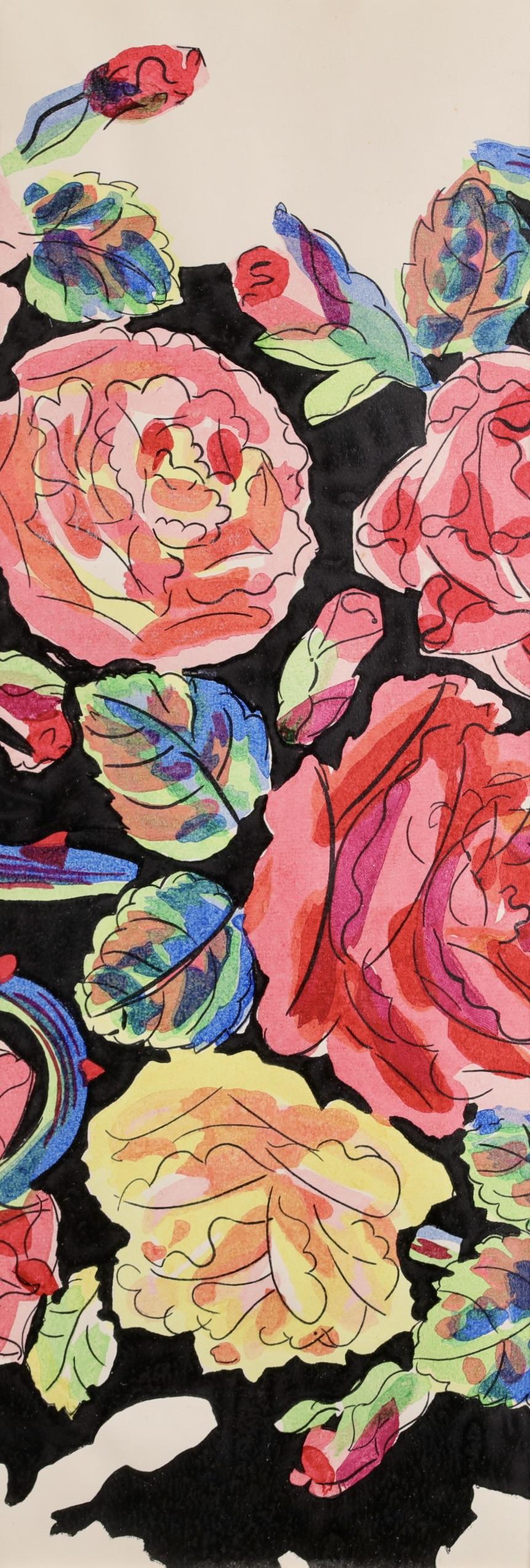 Projet de Tissus - Fauvist Flowers Watercolor & Gouache by Raoul Dufy 5