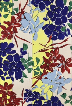 Projet de Fleurs - Fiori Fauvisti Gouache di Raoul Dufy