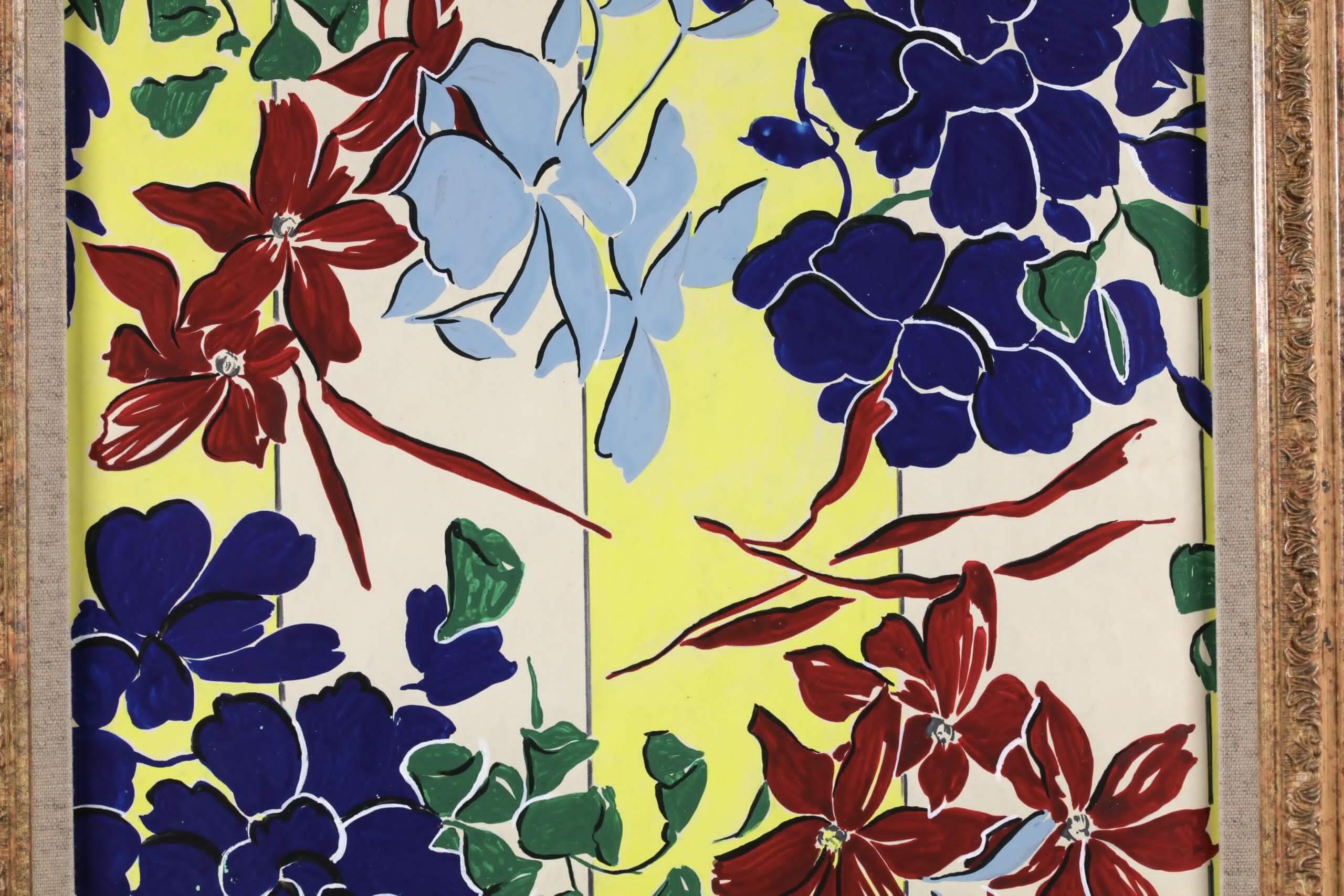 Projet de Fleurs - Fiori Fauvisti Gouache di Raoul Dufy in vendita 4