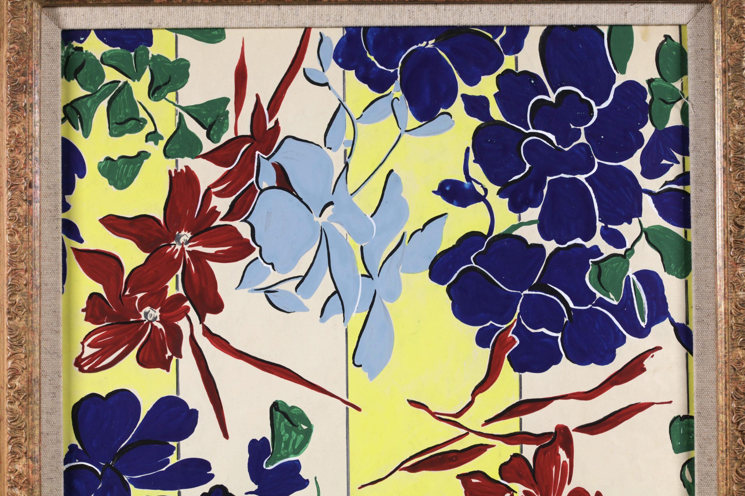 Projet de Fleurs - Fiori Fauvisti Gouache di Raoul Dufy in vendita 5