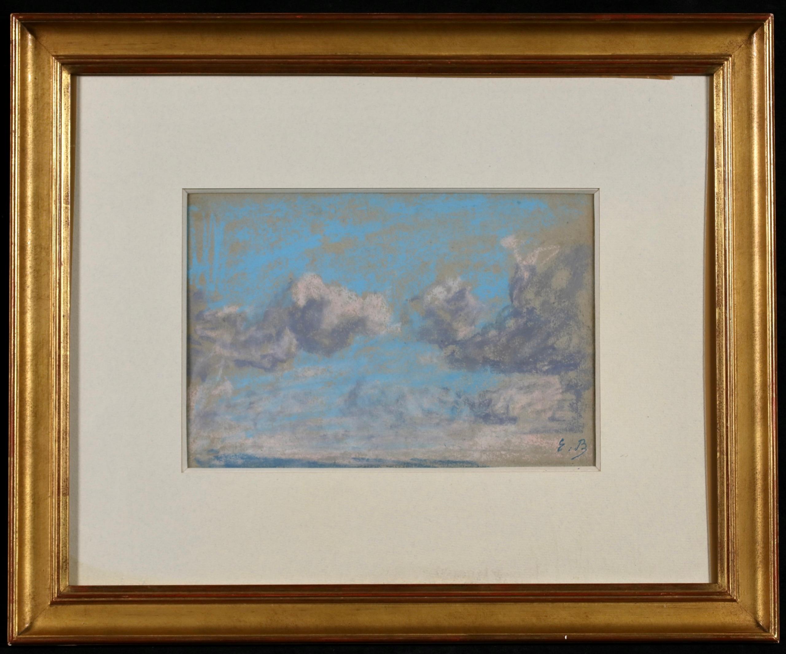 Etude de Ciel - Impressionist Landscape Pastel Study by Eugene Boudin - Painting by Eugène Louis Boudin