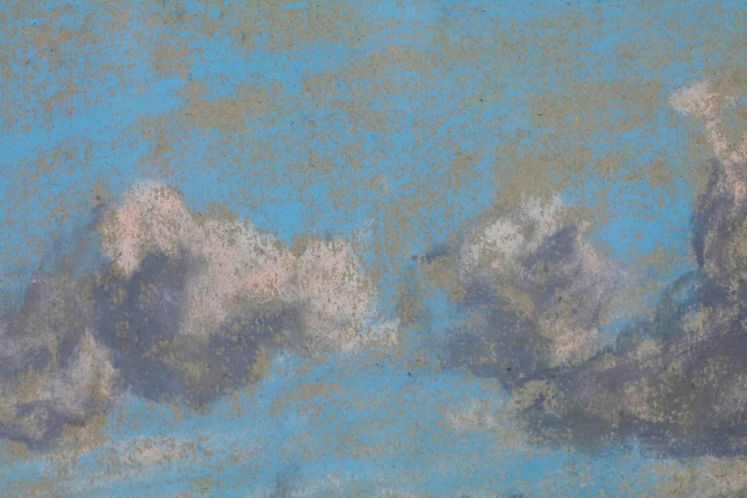 Etude de Ciel - Impressionist Landscape Pastel Study by Eugene Boudin For Sale 1