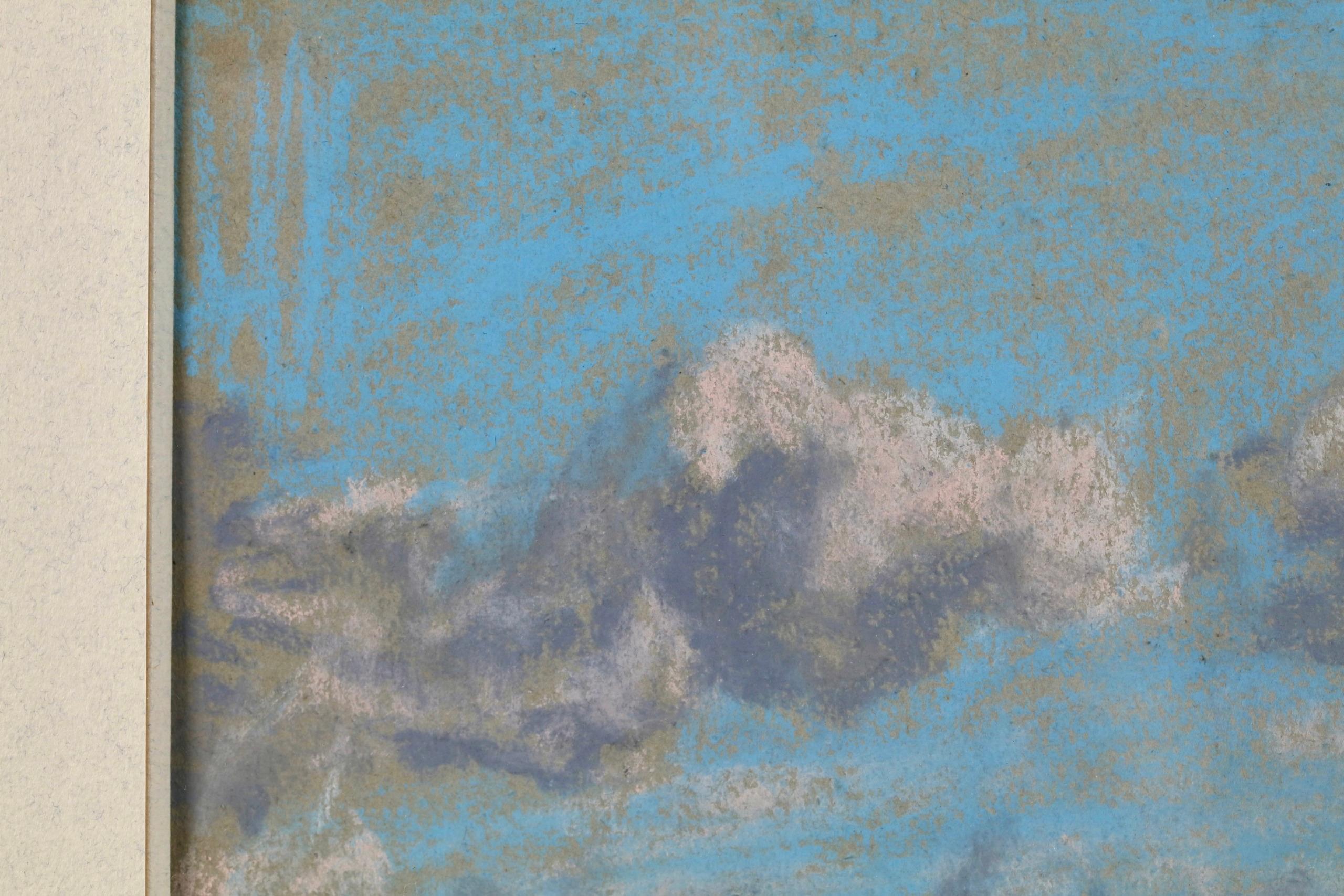 Etude de Ciel - Impressionist Landscape Pastel Study by Eugene Boudin - Gray Landscape Painting by Eugène Louis Boudin