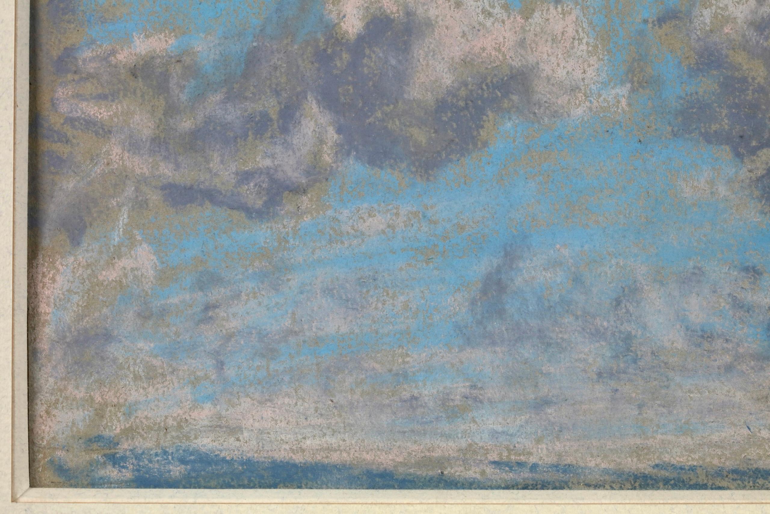Etude de Ciel - Impressionist Landscape Pastel Study by Eugene Boudin For Sale 3