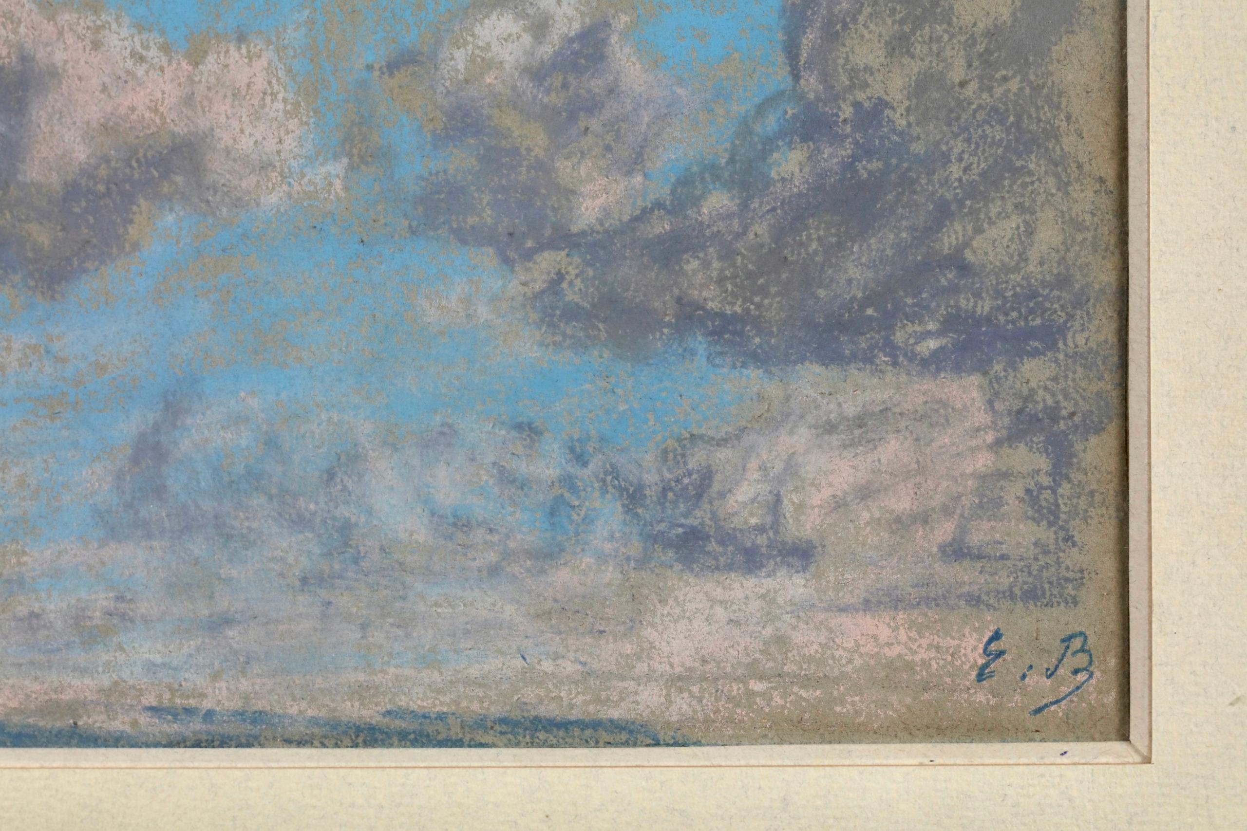 Etude de Ciel - Impressionist Landscape Pastel Study by Eugene Boudin For Sale 4
