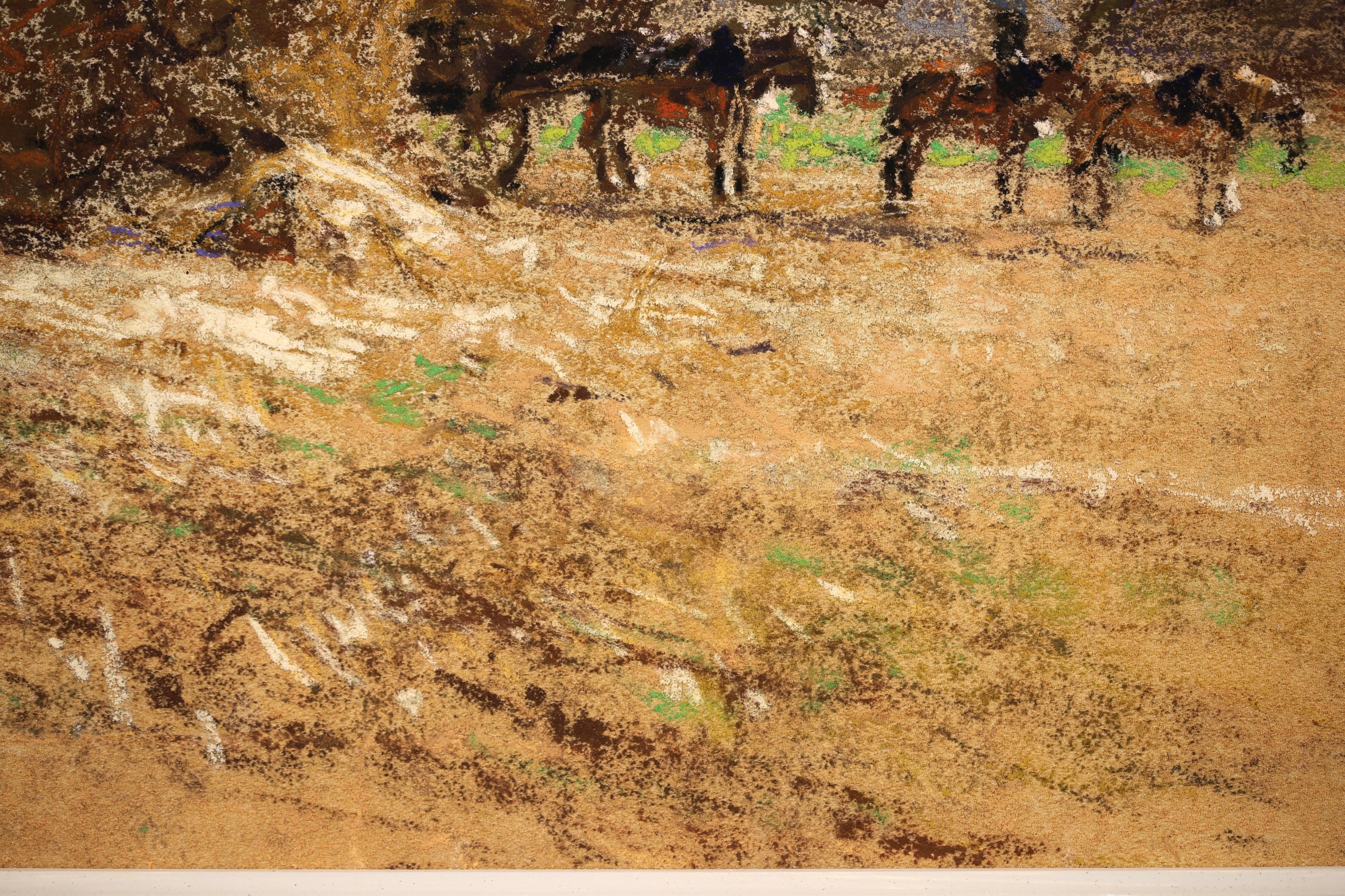 Haymaking - Messy, Seine-et-Marne - Figures & Horses in Landscape by Lhermitte 4