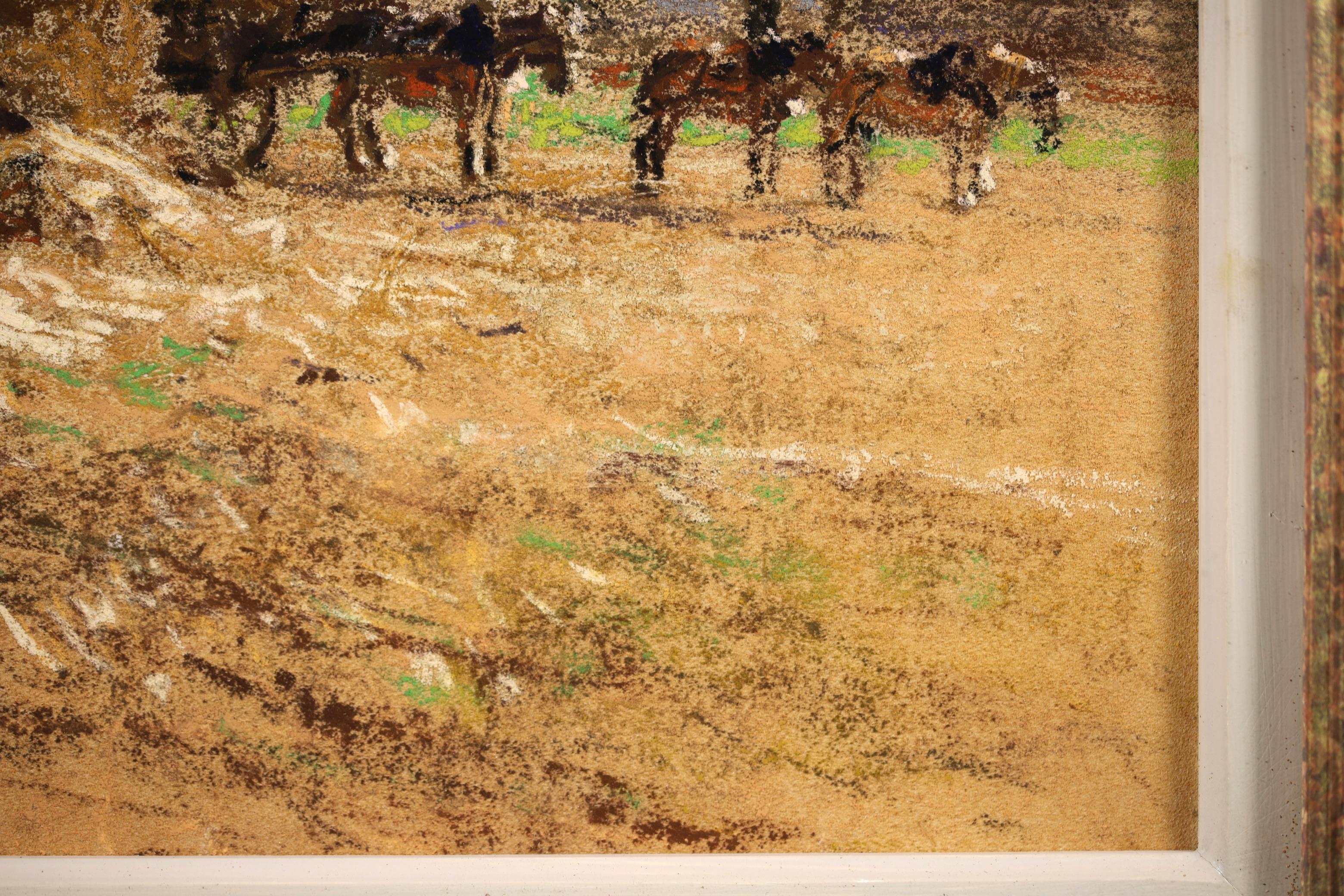 Haymaking - Messy, Seine-et-Marne - Figures & Horses in Landscape by Lhermitte 5