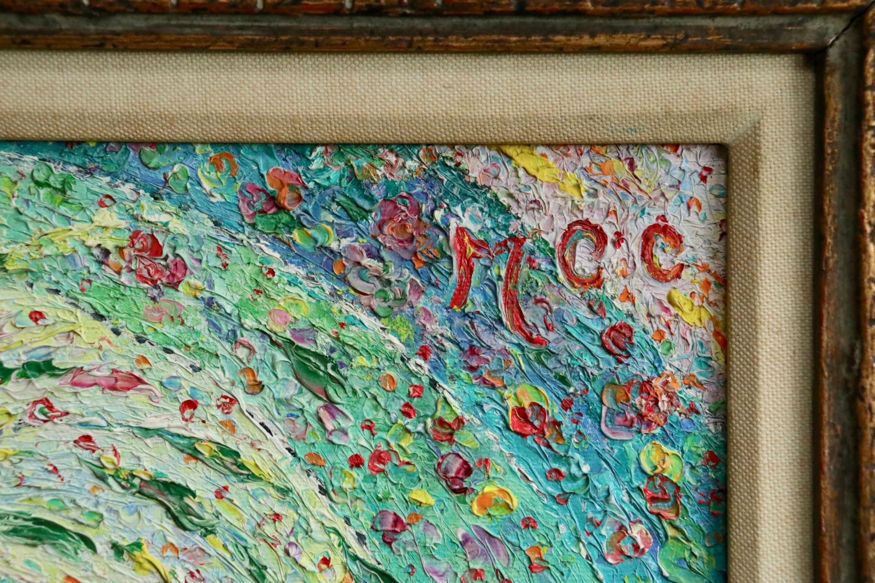 Adam & Eve - 20th Century Oil, Religious Figures in Landscape - Madeline Clavier 1
