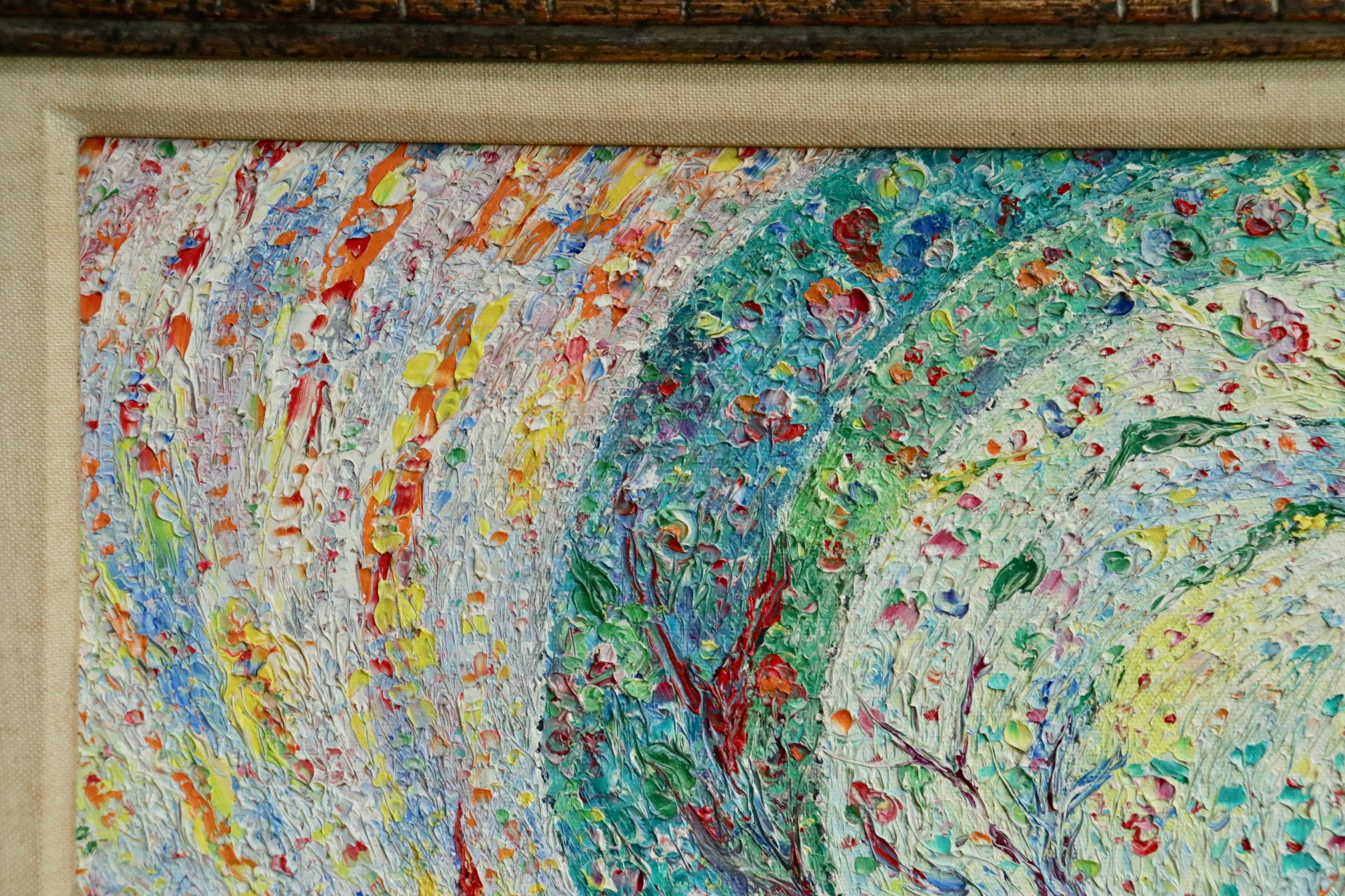 Adam & Eve - 20th Century Oil, Religious Figures in Landscape - Madeline Clavier 2
