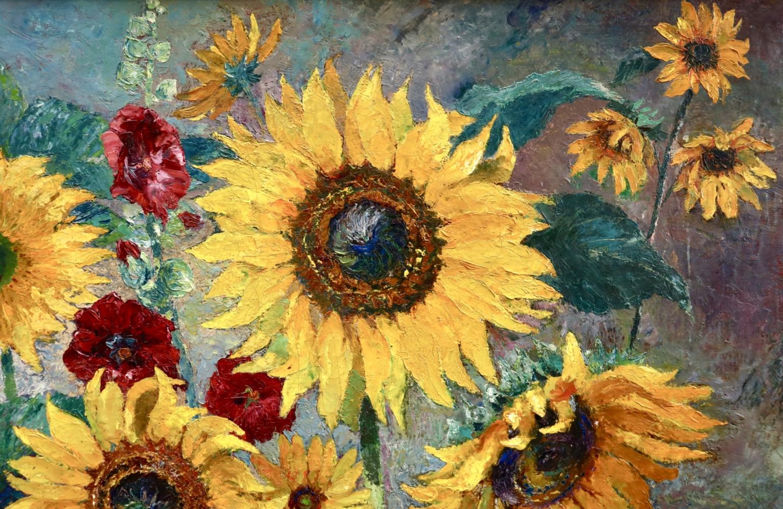 Soleils et Potirons - Impressionist Oil, Flowers & Vegetables by Bernardus Klene 4