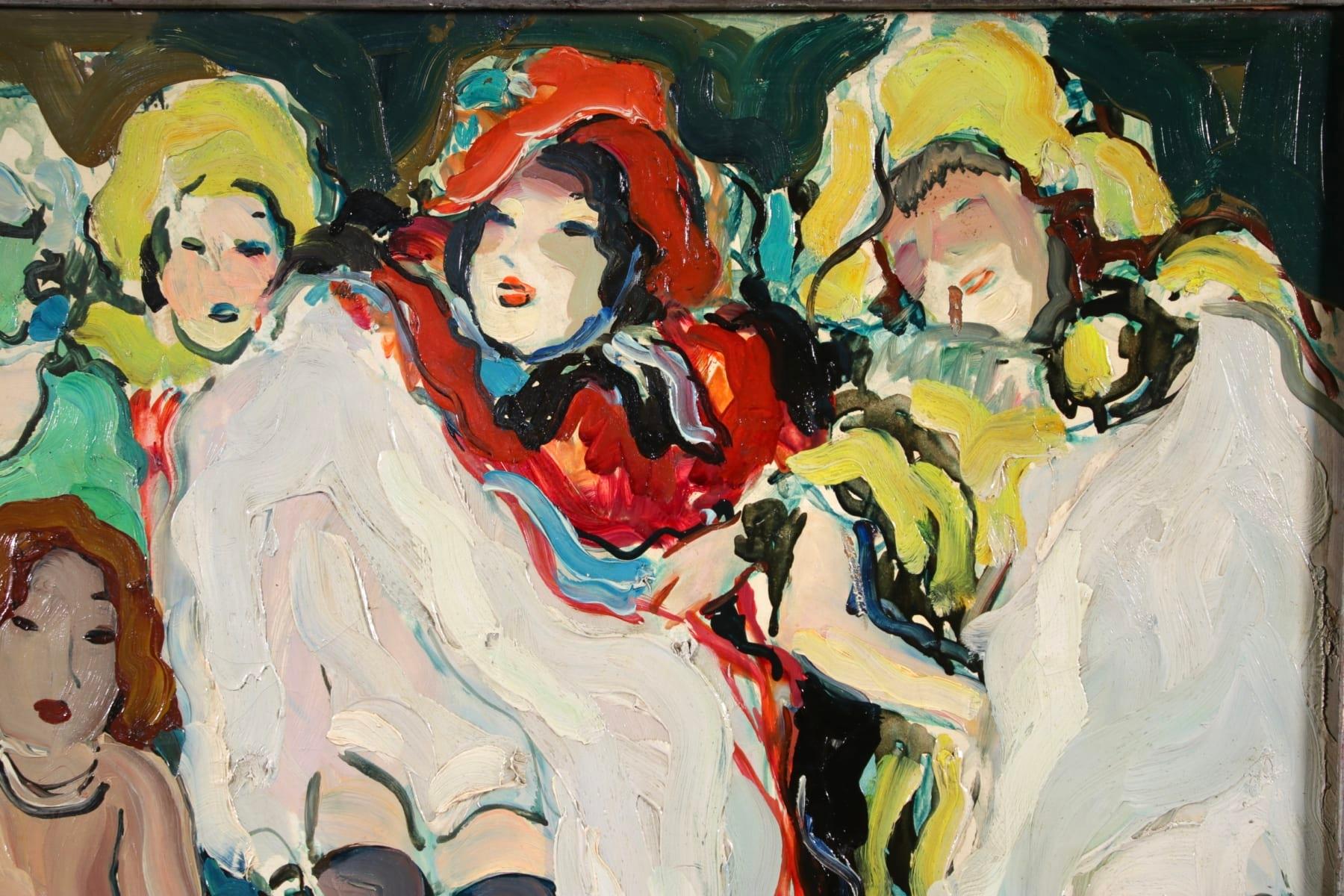 Le Can Can - Bal Tabarin - Post Impressionist Figurative Oil by Pierre de Belay 5