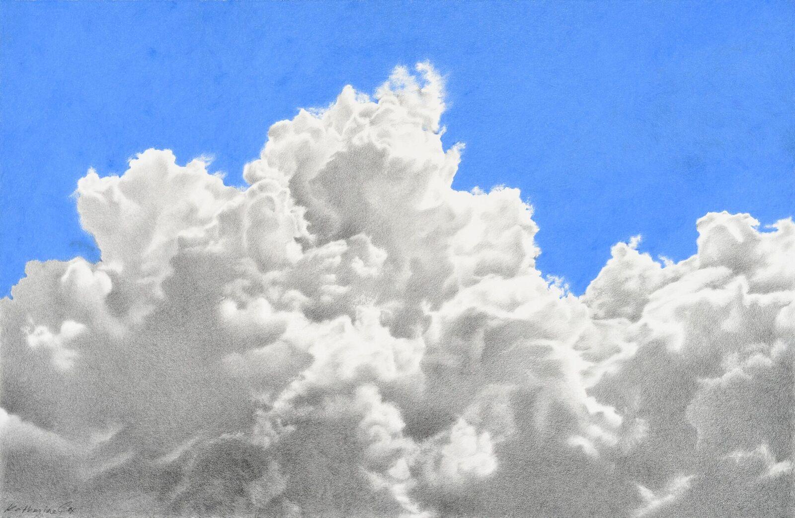 Katherine Cox To Touch The Sky Hyperrealist Colored Pencil Skyscape Drawing For Sale At 1stdibs