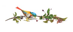 David Morrison, Wind-Up Bird No. 5, hyperrealist color pencil animal drawing