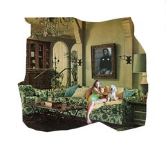 sharon shapiro Vignette, surrealist collage on paper, contemporary feminist