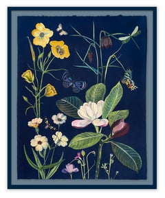 Cyanotype Painting (Magnolia, Buttercups, Fritillaria, Pollinators, etc)