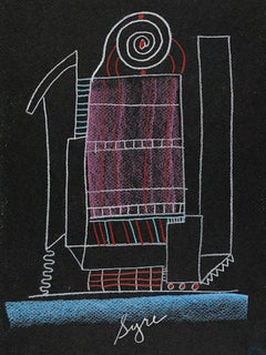 Thames Energy, 2020, Prisma Crayon on black paper