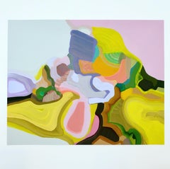 Taste of Spring, gouache on paper multicolor abstraction