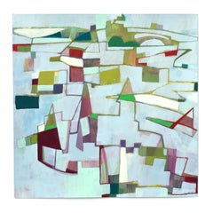 Ricochet, gouache on paper multicolor abstraction