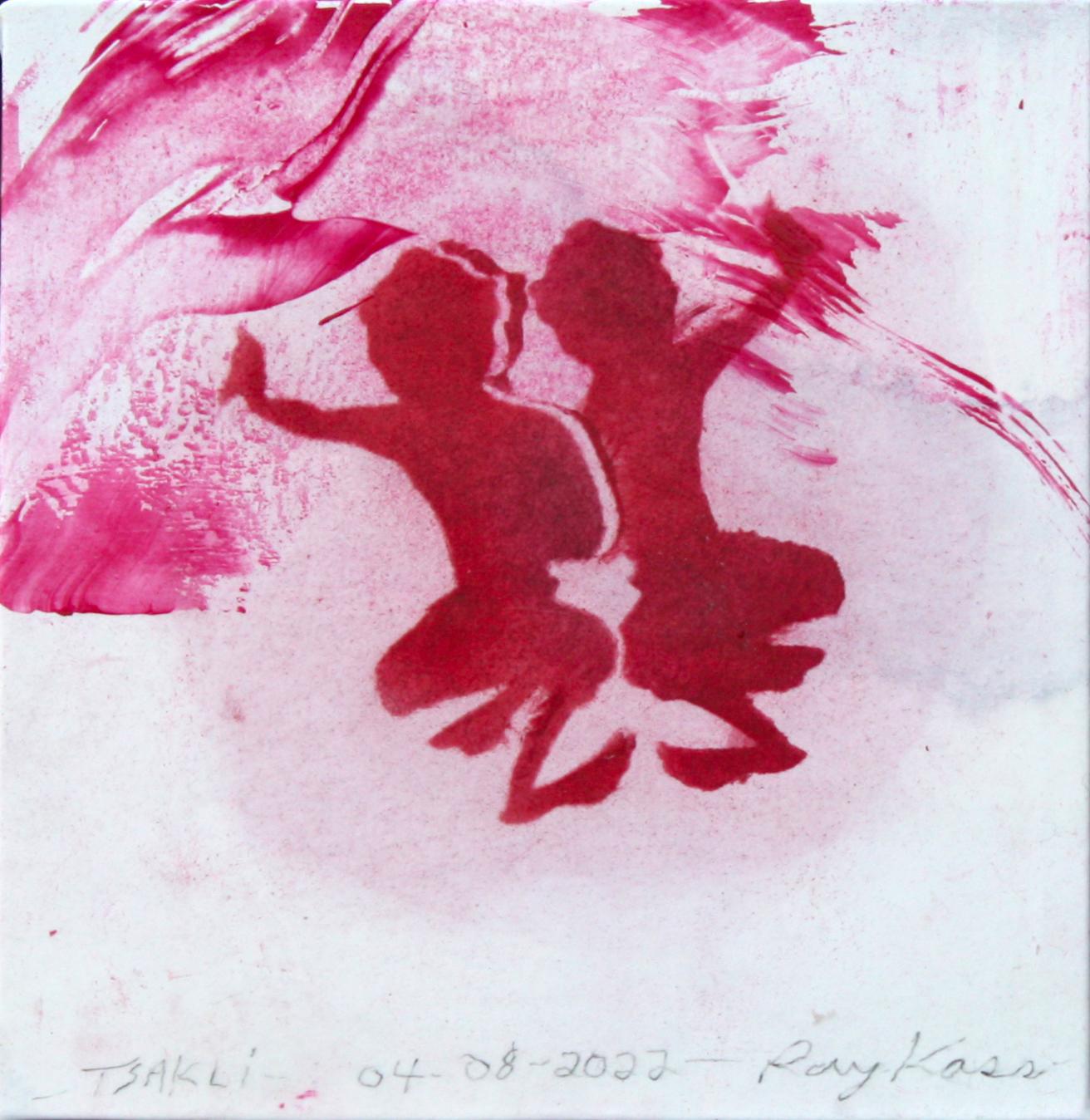 Tsakli 04-08-2022, abstraktes Aquarell-Gemälde