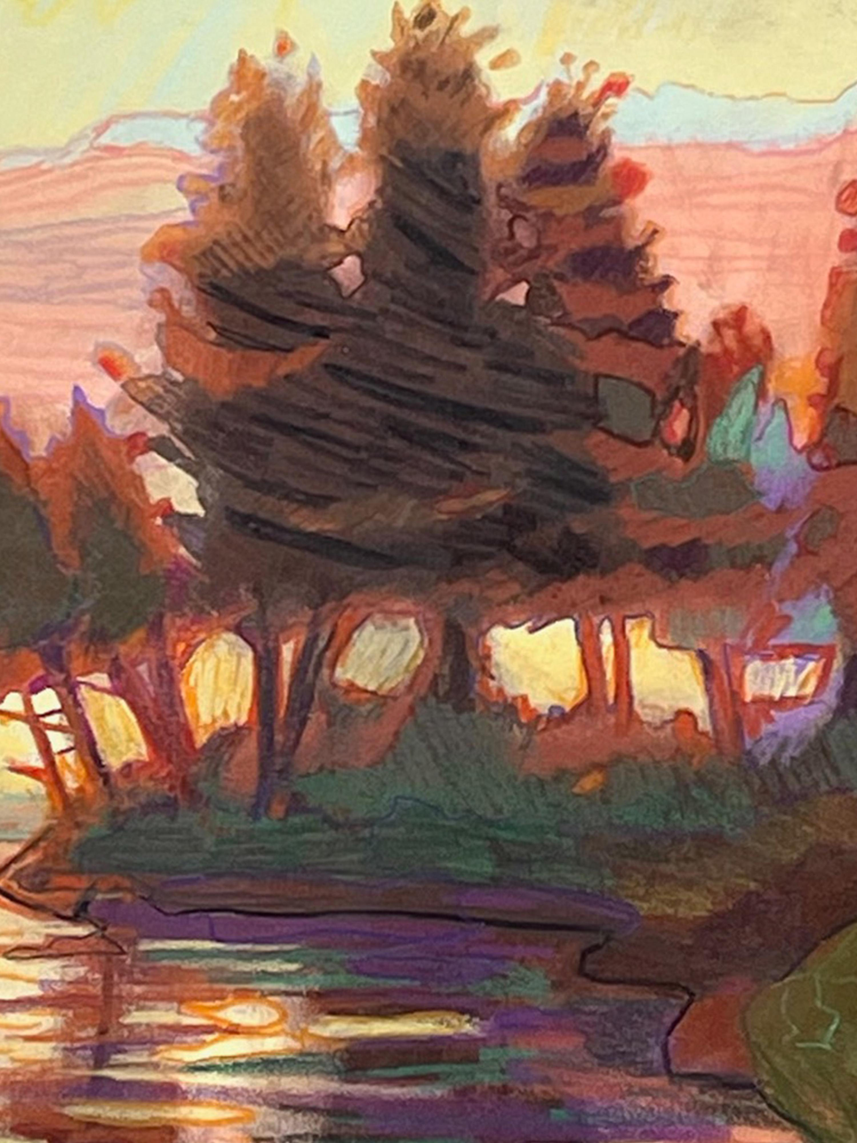 pastel pencil landscape