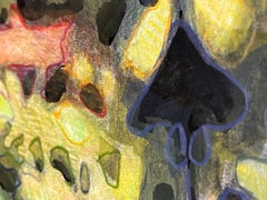 Towaloonda, disegno astratto di paesaggio con matita colorata e gouache