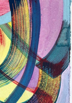 Háblame, 2023, abstracto, colorido, acuarela y acrílico sobre papel
