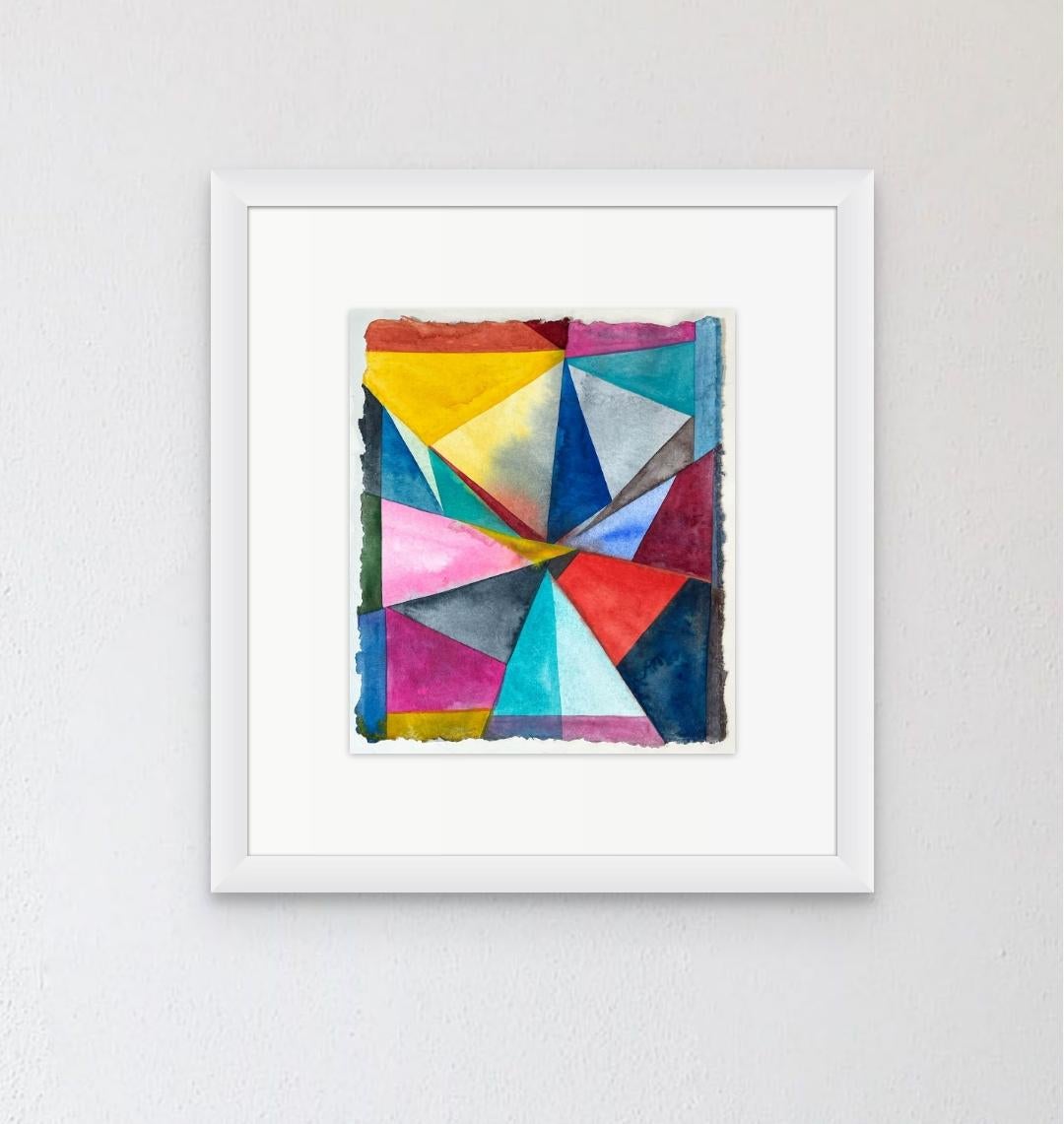 Cruisin' Every Path, abstract, colorful, watercolor on paper - Abstract Art by Sarah Brenneman