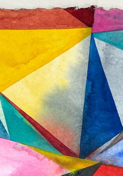 Cruisin' Every Path, abstract, colorful, watercolor on paper