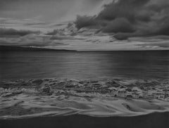 Early Morning, Maui noir et blanc dessin de paysage aquatique