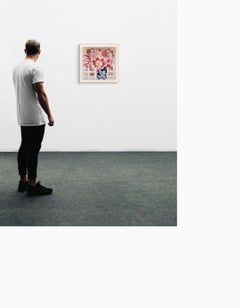 Frilly Tulips – Contemporary Floral Painting, 20 x 20 in Framed Artwork