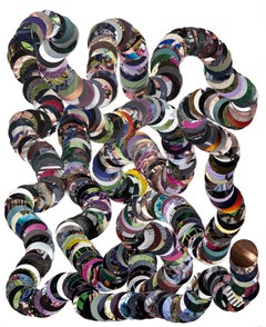 Scribble, Flowing Abstract Collage of Photographic Elements, 17 x 14 in