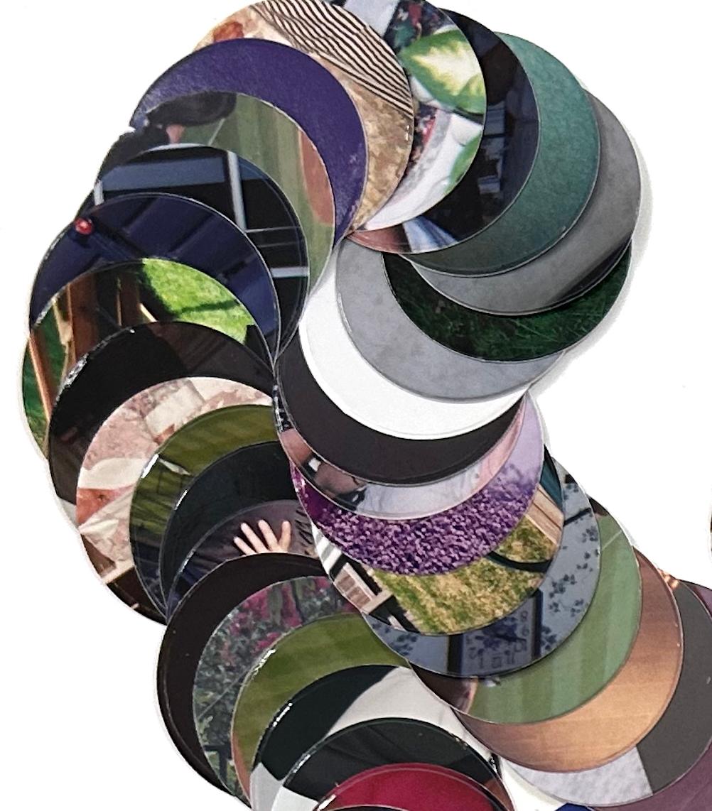 Scribble, Flowing Abstract Collage of Photographic Elements, 17 x 14 in For Sale 2