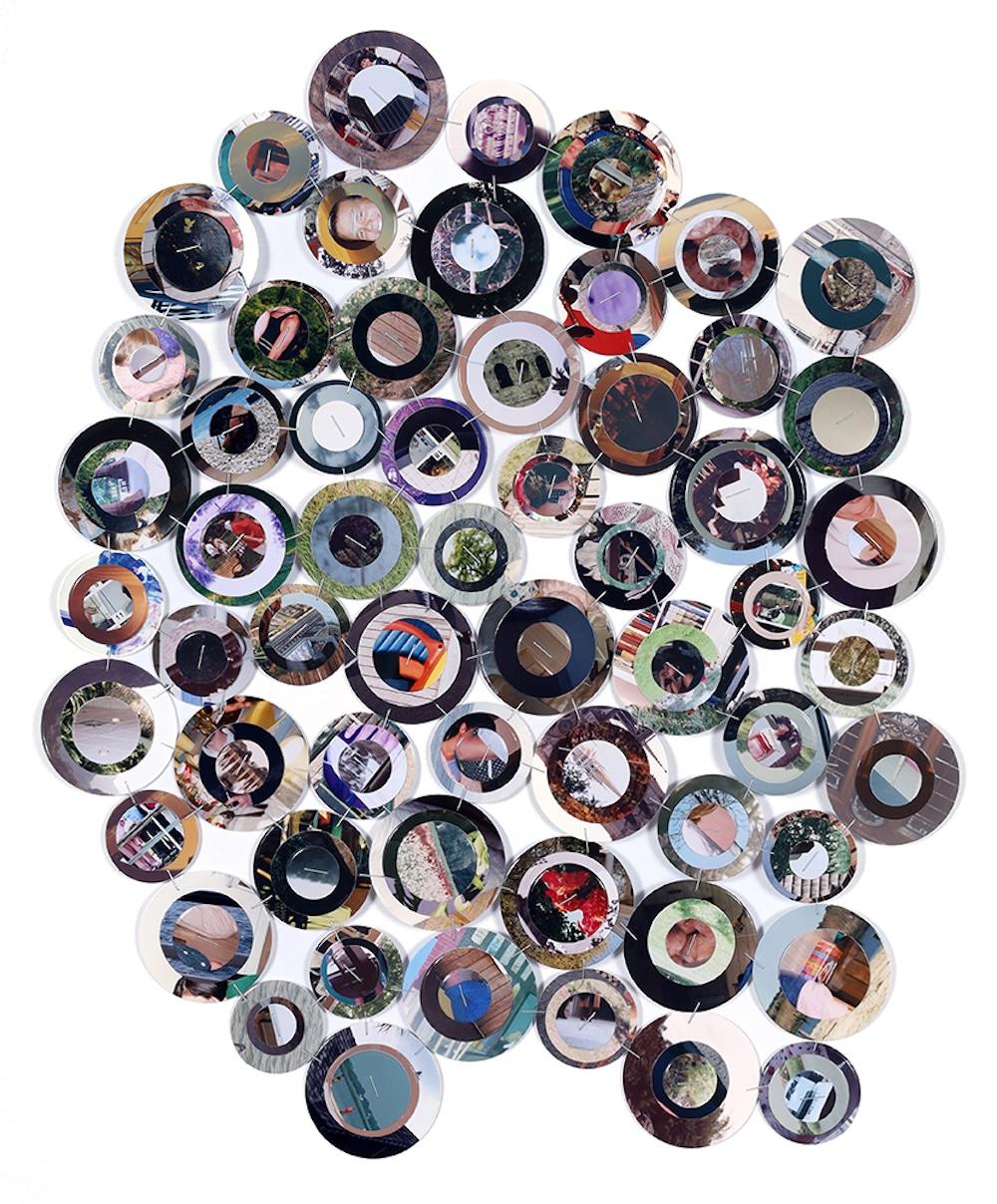 Gloss, 17 x 14 in., Abstract Mixed-Media Collage Using Found Photographs