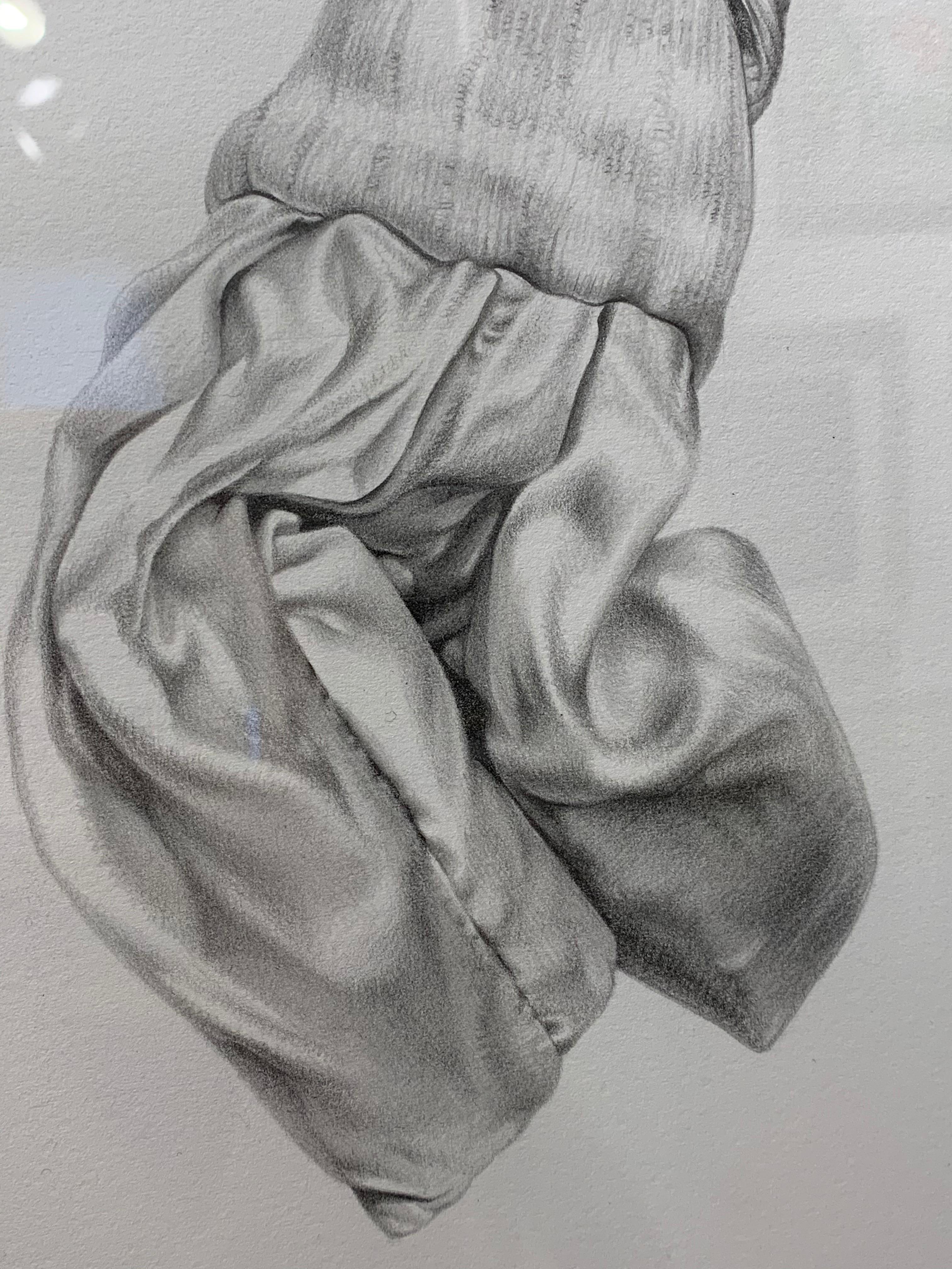 Something to Live For, 2pm, realist graphite figurative drawing - Realist Art by Constance Scopelitis