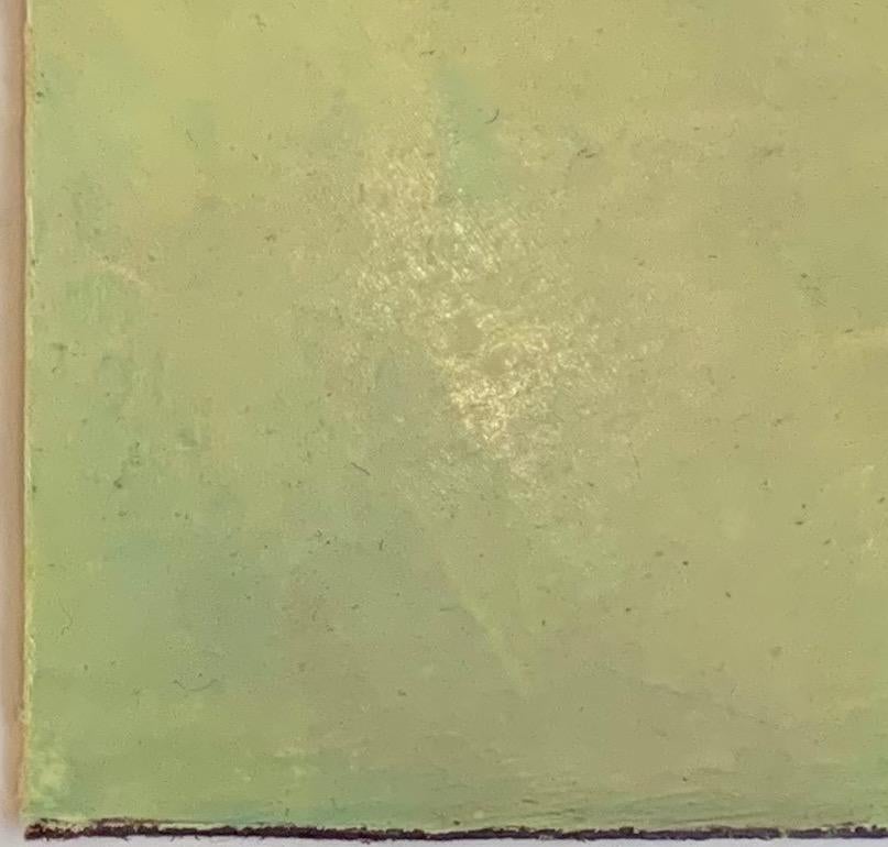 Rosa Bianca, grünes und lila abstraktes Pastell-Früchteporträt, 2018 – Art von Daisy Craddock