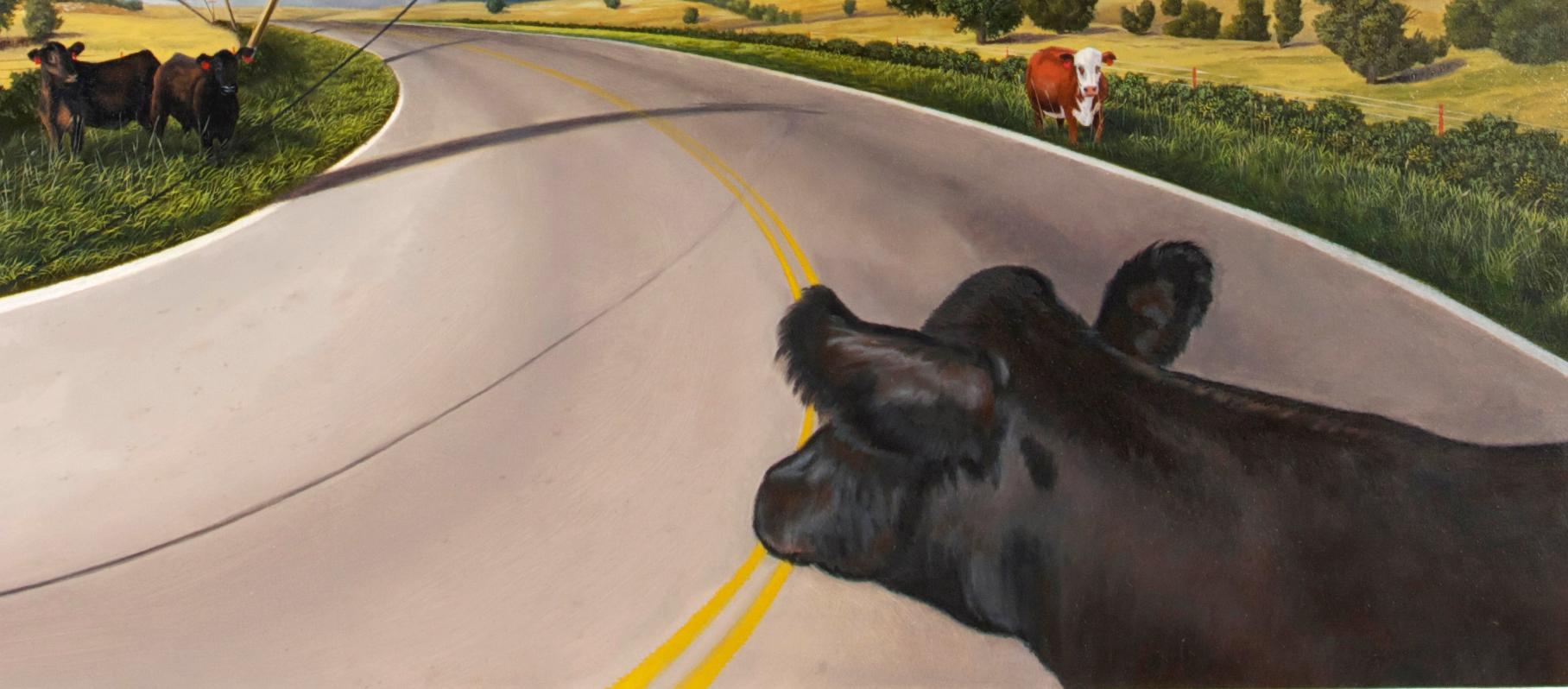 Gust Front, realistisches Landschafts-Ölgemälde Americana, 2018 (Amerikanischer Realismus), Painting, von Karl Hartman