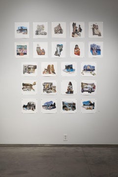 Vignette, surrealist collage on paper, contemporary feminist