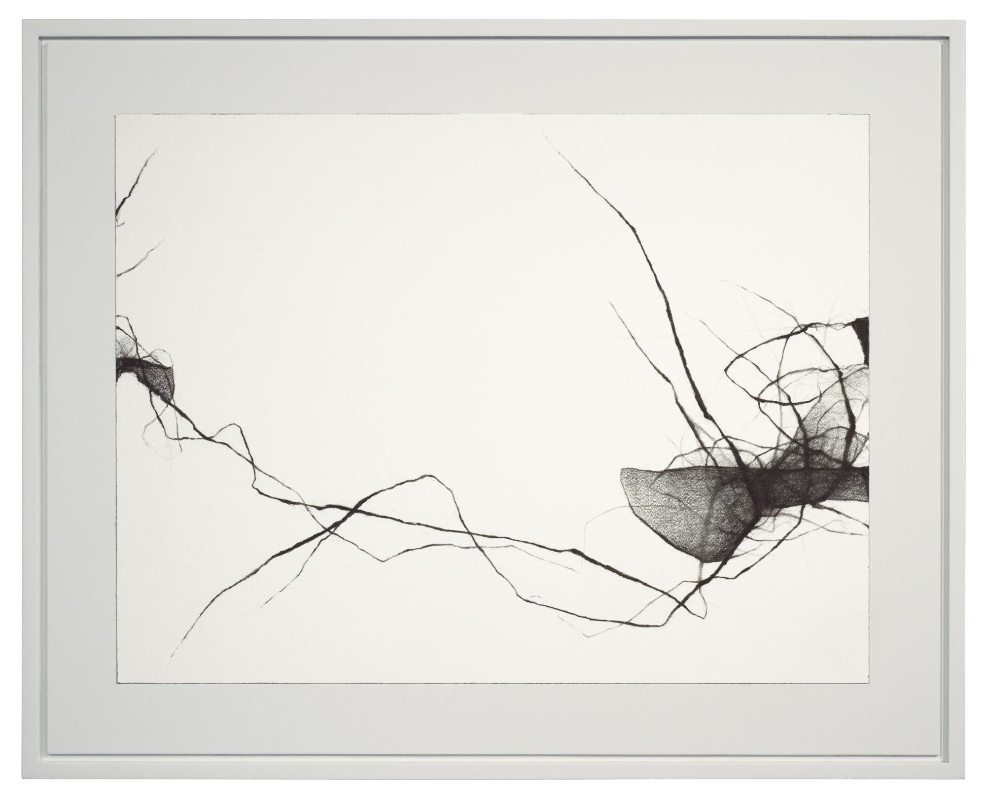 David Mellen Abstract Drawing - Minimal, Charcoal Drawing: 'Voices II'