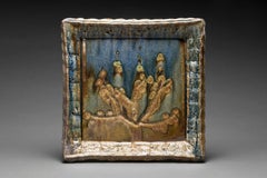 Holzgebranntes Keramikgemälde: „Fire Painting 9.6.18“