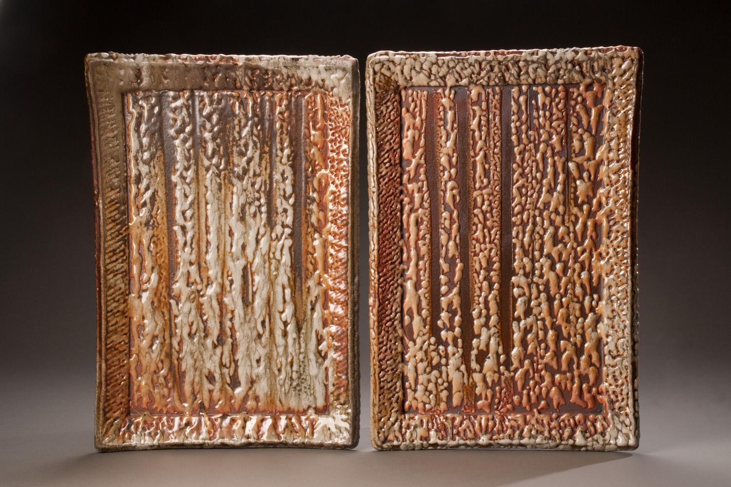 Tony Moore Abstract Sculpture - 'Fire Painting Diptych #19 & 18.7.13'